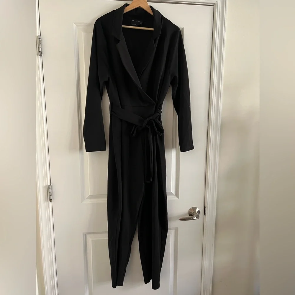 ASOS Black Suit Style Jumpsuit - Picture 1 of 4